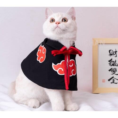 Anime Coats Cape for Funny Pet Dog Cat Pet Clothing Animals Cute Costume Dogs Cosplay Costume Akatsuki Uchiha Tobi Obito Cloak
