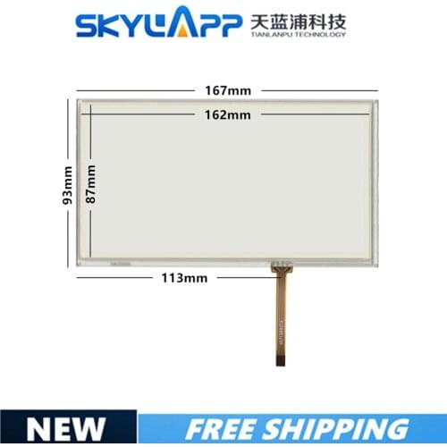 M7029 167mm*92mm 167mm*93mm GPS navigation vehicle 6.95 inch resistive touch screen display on the outside flat handwriting