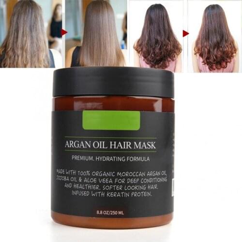 Keratin Treatment 250g Argan Oil Hair Mask Nourishing Treatment Soft Smooth Repair Damage Treatment Hair Care Keratin Treatment