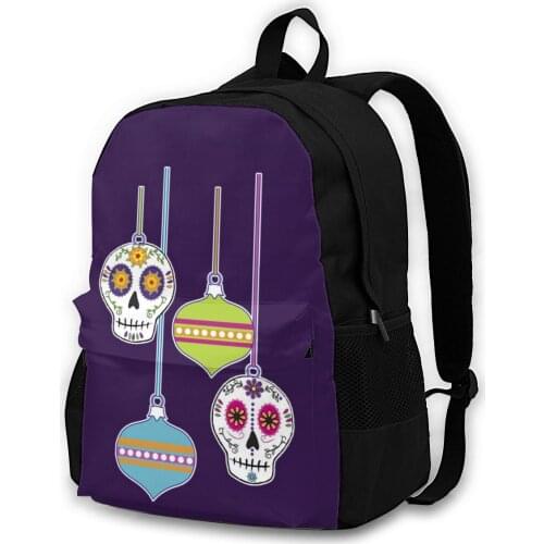 Mexican Skull Backpacks Polyester Summer Runner Backpack Print Aesthetic Bags