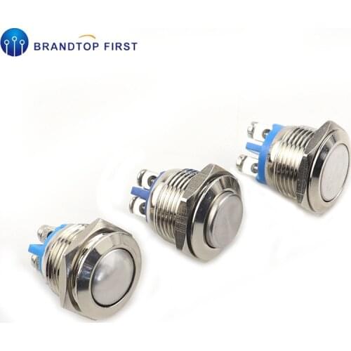 16mm/19mm/22mm Metal Push Button Switch Starter Momentary Waterproof IP65 Doorbell Bell Horn Car Auto Engine PC Power Start