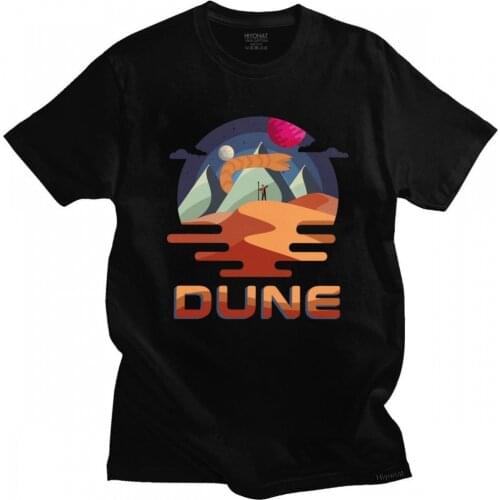 Fashion Dune Tshirt Movie Graphic T Shirts for Men Amazing T-Shirt Arrakis Sandworm Science Fiction Tee Tops Gift Idea Clothing
