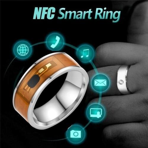 Fashion Mens Ring Magic Wear NFC Smart Ring Finger Digital Ring for Android phones with functional couple stainless steel ring
