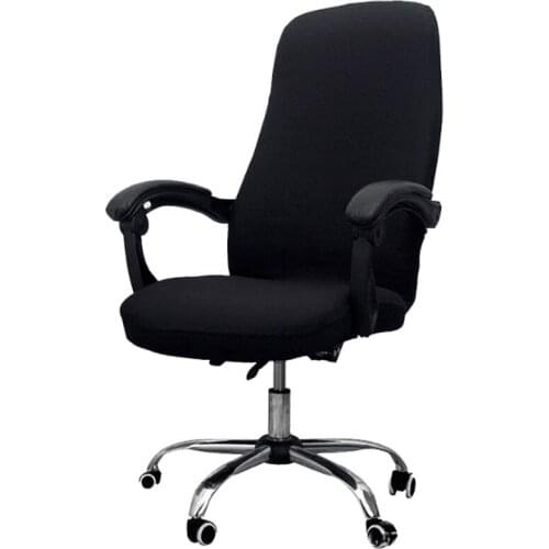 Office Chair Cover Elastic Siamese Office Chair Cover Swivel Chair Computer Armchair Protective Cover(Black)
