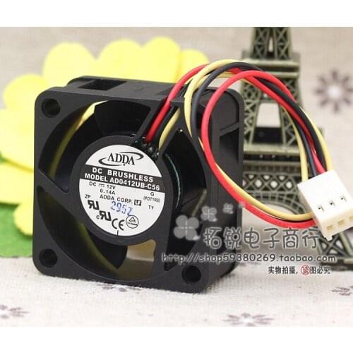 Original ADDA AD0412UB-C56 4020 4cm DC 12V 0.14A Dual ball bearing cooling fan