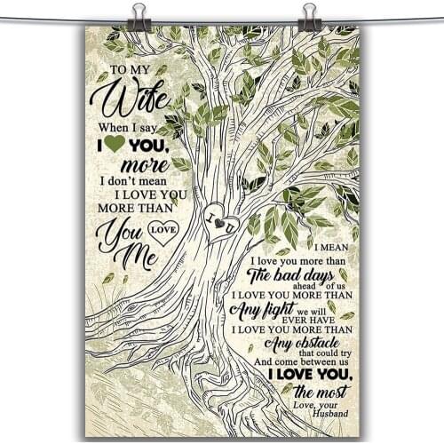 Canvas Poster Love Tree Life Quotations Wall Art Painting Posters and Prints Nordic Wall Pictures for Home Decor No Frame