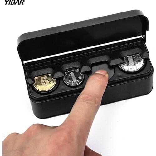 Portable Car Coin Holder Storage Box Case auto Coins Piggy Bank Organizer