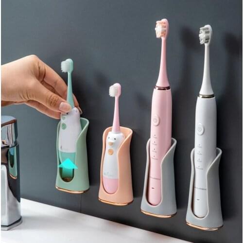 Silicone Electric Toothbrush Holder Wall-Mounted Traceless Toothbrush Organizer Storage Stand Rack Bathroom Accessories