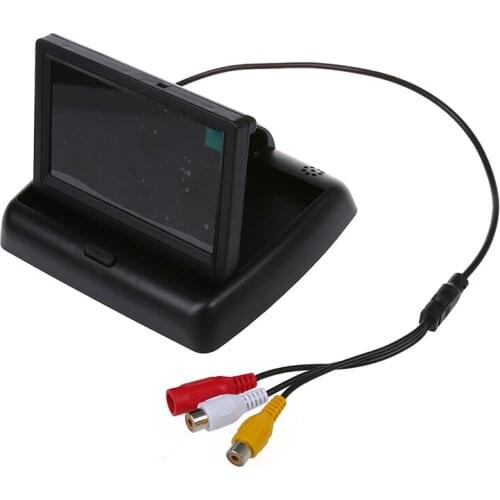 4.3" Folding Foldable LCD Monitor Rear View Backup Camera For Car