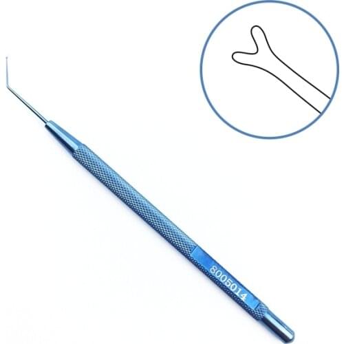 Titanium Jaffe-Bechert Lens Nucleus Rotator Blunt forked tip, Angled Ophthalmic instrument good quality eye tools 1pcs