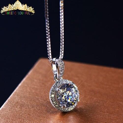 Jewelry 18K gold moissanite Diamond Necklace Wedding gifts HI003