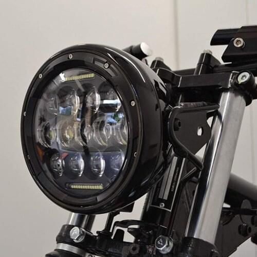 Universal 7inch H4 Led Motorcycle Headlight for hornet 600 Honda cb400 cb1000sf kawasaki ER6N Harley with DRL Headlamp Housing