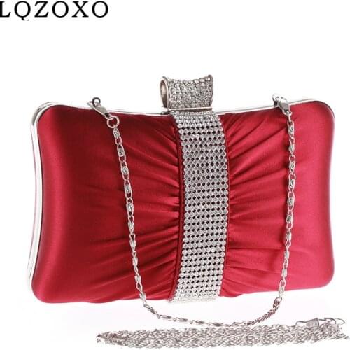 Party Chain Shoulder Bag Female Sequin Wedding Purse Bag Women Mini Handbag Luxury Apricot Evening Clutch Bag