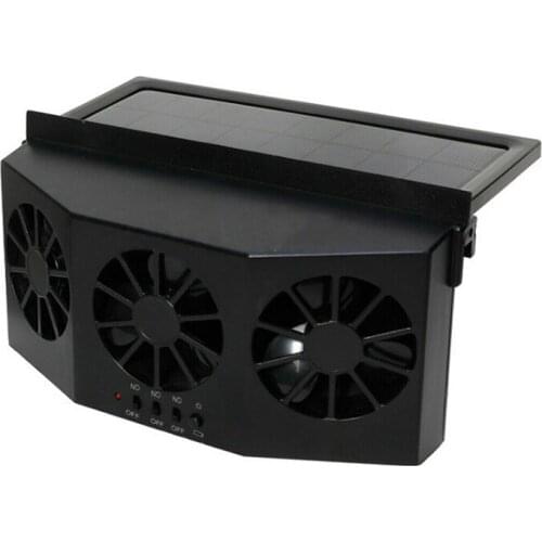 Car Window Cooling Fan 3 Outlets Cooler Exhaust Car Ventilating Fan Solar Powered Car Window Air Vent Cooling Fan