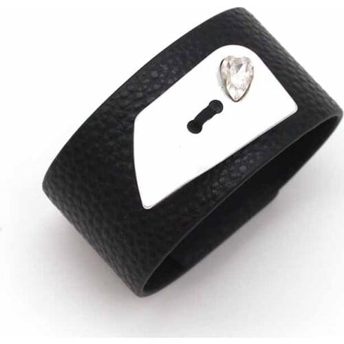 NEW Multicolor Leather Bracelet Fashion Irregular Womens Bracelets Can Adjustable Punk Rhinestone Leather Jewellery