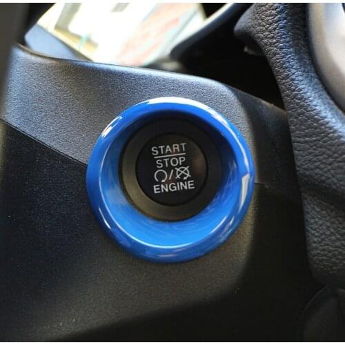 Foal Burning Car Chrome Ignition Switch Key Decoration Ring Circle Trim Sticker for Jeep Compass 2017 2018 Renegade 2015 - 2018