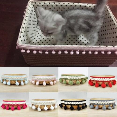 1m Ethnic Style Lace Hair Ball Ribbon Tassel Pendant Diy Sewing Clothing Shoe Bag Crafts Material Accessories