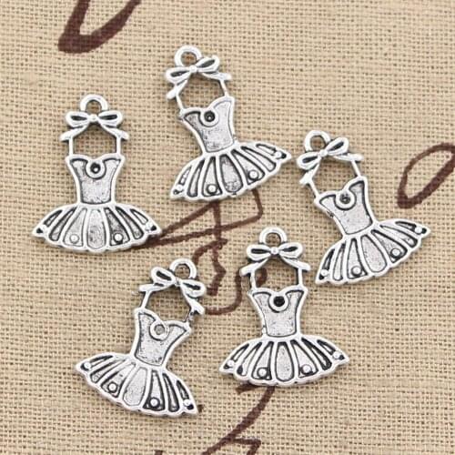 15pcs Charms Skirt 20x16mm Antique Making Pendant fit,Vintage Tibetan Bronze Silver color,DIY Handmade Jewelry