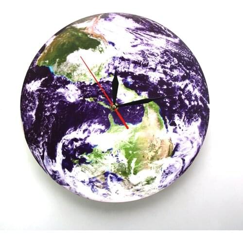 3D Planet Earth Acylic Plastic Wall Clock Globe Celestial Outer Space Modern Creative Wall Decor Earth Day For Science Gift