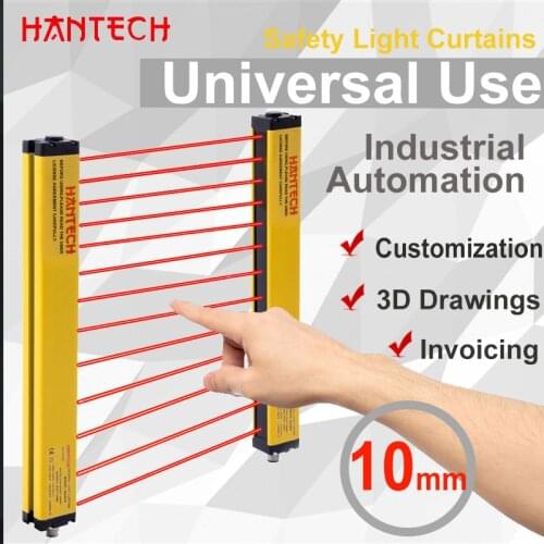 Safety Light Curtains 10mm Universal Use Infrared Sensor Industrial Automation Photoelectric 24V Customization