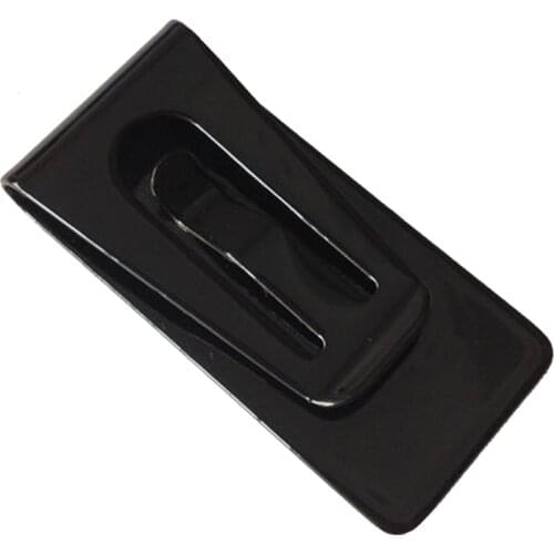 Stainless Steel Black Slim Pocket Cash Money Clip Holder Case MU8669