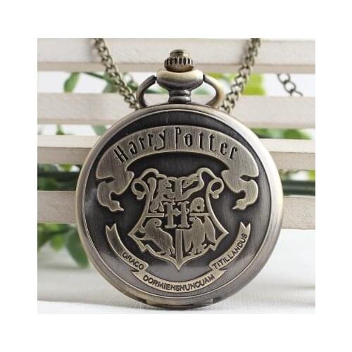 Pocket Watches Vintage School Hogwarts SLYTHERIN RAVENCLAW Pocket Watch Quartz with chain necklace pendent for Men Gift