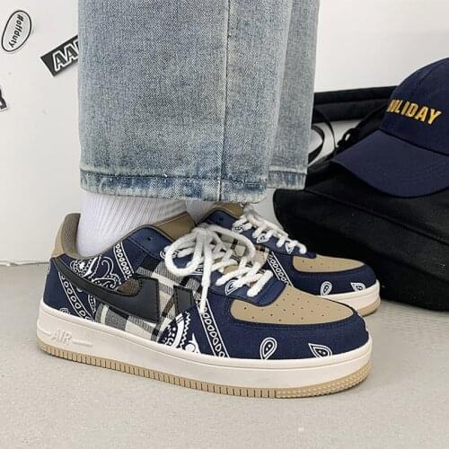 Newest Men Women Cashew Flower Street Dance Sneakers Thick-Soled Couple Shoes Womens Fashion All-Match Running Casual Shoes