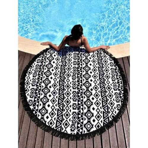Bohemian Mandala Round Beach Tapestry Hippie Throw Yoga Mat Towel Indian Blanket Beach Towels