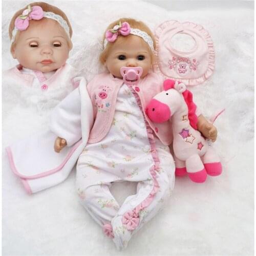 20inch NPK Doll Bebe Reborn Dolls high-grade acrylic eye can blink Doll Baby Girl Lifelike Silicone Reborn Doll cute girl gift