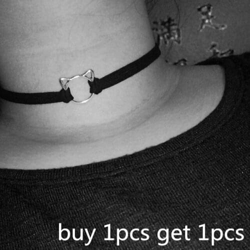 Buy 1pcs get 1pcs*Black Faux Suede Cat Choker, Cats Whiskers Choker Necklace, Gift For Her