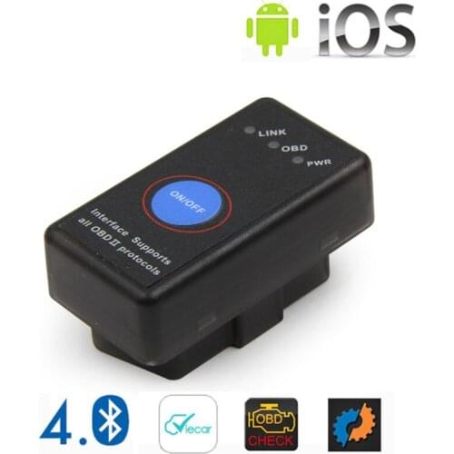 MINI ELM327 WiFi Bluetooth V1.5 PIC18F25K80 Chip OBD II Diagnostic Tool On IOS/Android Switch ELM 327 25K80 OBD2 Scanner