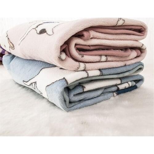 100x75cm Soft Flannel Bull Terrier Blanket for Pet Bed Mat office Nap Baby Towel NEW