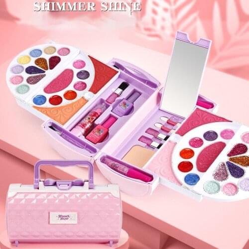 Wanli Girls Family Play Makeup Toy Set Dream Childrens Cosmetics Princess Dressing Makeup Box Set