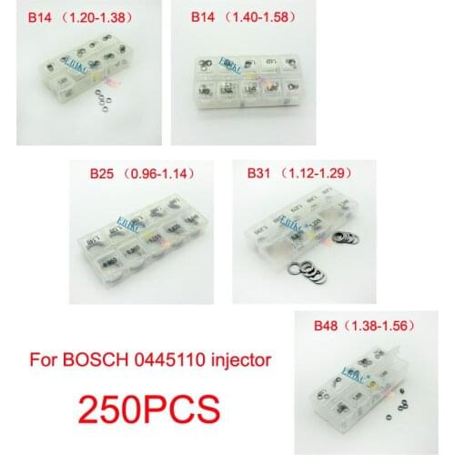 Common Rail Injector Adjusting Shims Gaskets B14 B25 B31 B48 Nozzle Valve Adjust Washer Repair for BOSCH 0445110