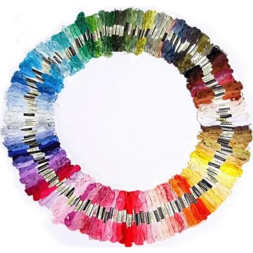 Thread for Embroidery,Embroidery Thread 24 Skein 8m Cotton Embroidery 6-Strand Floss Sewing Thread CannetiLLe