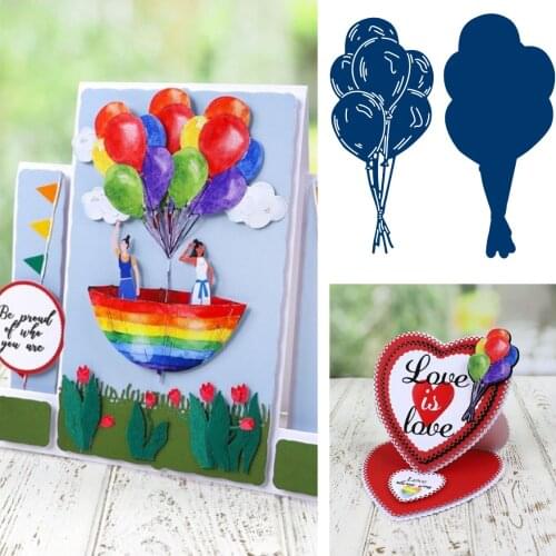 Balloon New Metal Cutting Dies Scrapbook Decoration Stencil Embossing Template DIY Greeting Card Handmade Decoration 2021 NEW