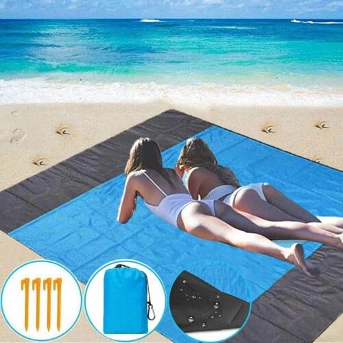 Sand Free Beach Blanket, 82" X 79" Waterproof Large Beach Mat, Picnic Blanket, Outdoor Family Mat for Beach, Camping, Hiking