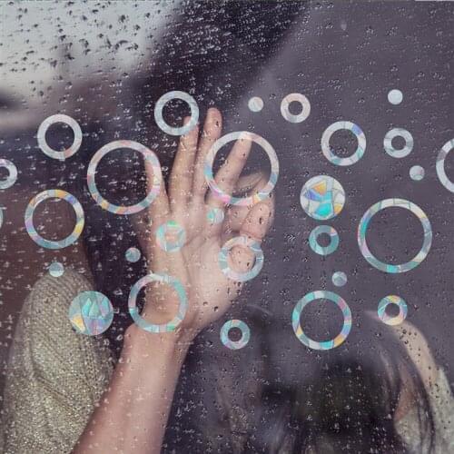 Rainbow Prism Static Glass Sticker Window Clings PCV No Glue Round Star Diamond Removable Windows Decrative Sticker Window Decor