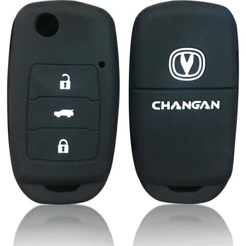 Silicone Accessories Key Holder Cover Case For CHANGAN Benni EV CS75 RAETON CS15EV E-Star Car Key Cover Case Keyring Protector