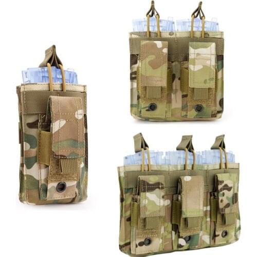 1000D Tactical Magazine Rifle MOLLE Pouch With Pistol Pouch Double Triple Mag Pouch 5.56 AR 15 M4 Airsoft Hunting Accessory