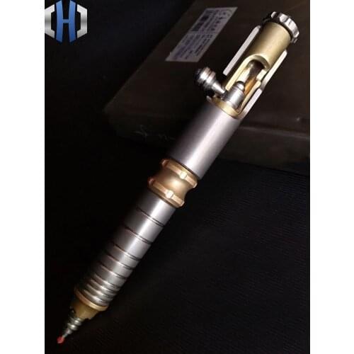 Tactical Pen Attack Pen Titanium Alloy Self-defense Broken Window Self-defense Gun Plug Pen Button