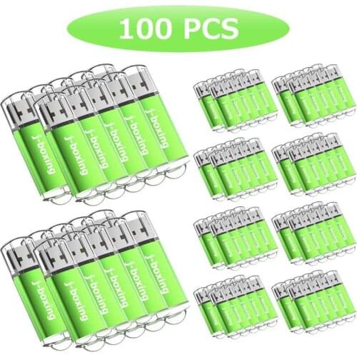 J-boxing 100PCS USB Flash Drive 64MB-512MB Pen Drives Rectangle Memory Stick for PC Laptop Tablet Macbook 1GB-32GB Full Capacity