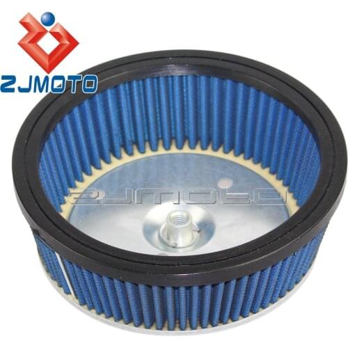 Motorcycle Air Filter For Harley Dyna Softail Fat Boy Springer Ultra Classic Electra Road King Electra Glide Blue Air Cleaner