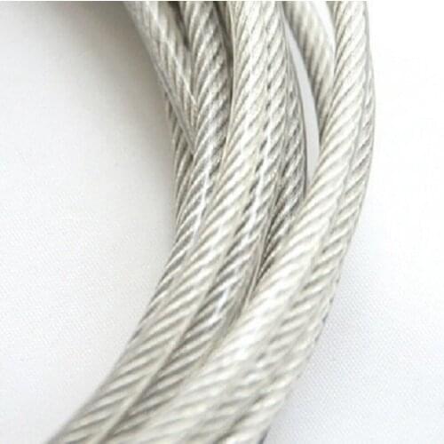 0.5MM 50M, 1X7, 304 stainless steel wire rope with PVC coating softer fishing coated cable ,boat part,marine hardware