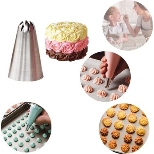 1 Pcs DIY Stainless Steel Spiral Icing Piping Cream Cake Nozzles Cupcake Pastry Fondant Craft Decorating Tool
