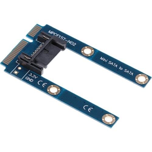 1Pcs mSATA Extender to 7Pin SATA HDD Converter Card Adapter for Computer