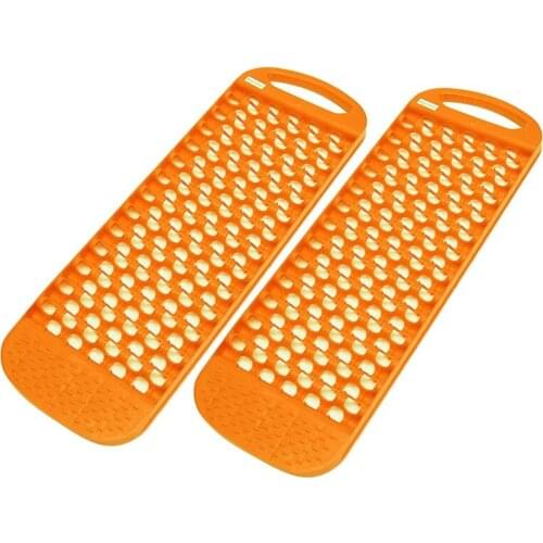 2Pcs Car Emergency Rescue Anti-Skid Board Recovery Tracks Road Tyre Ladder Sand Mud Snow Anti-Slip Trailer Couplings