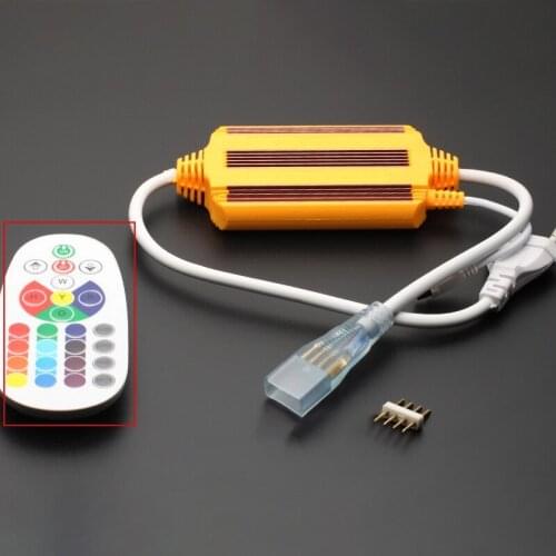 3pcs Led5050 RGB waterproof remote control Lamp 4 needle line colorful gradient jump outdoor plug LED Lamp
