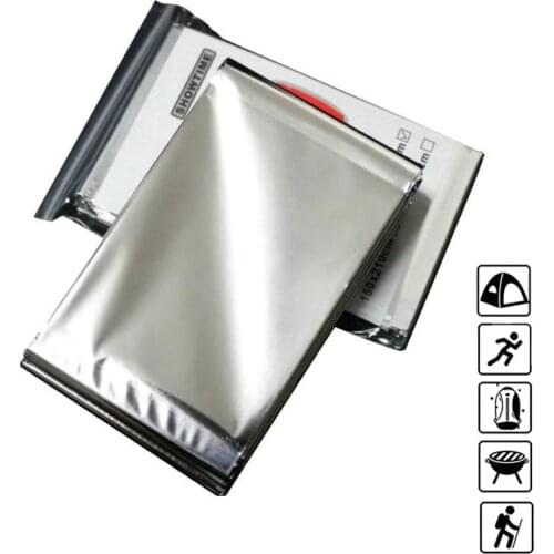 160*210CM Emergency Blanket Outdoor Thermal Mylar Tear Resistant Emergent Blankets Survive Windproof Rescue First Aid