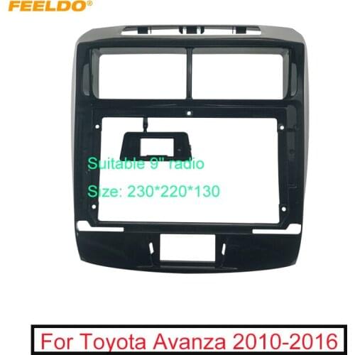 FEELDO Car Audio 2DIN Fascia Frame Adapter For Toyota Avanza 9" Big Screen Radio Dash Fitting Panel Frame Kit